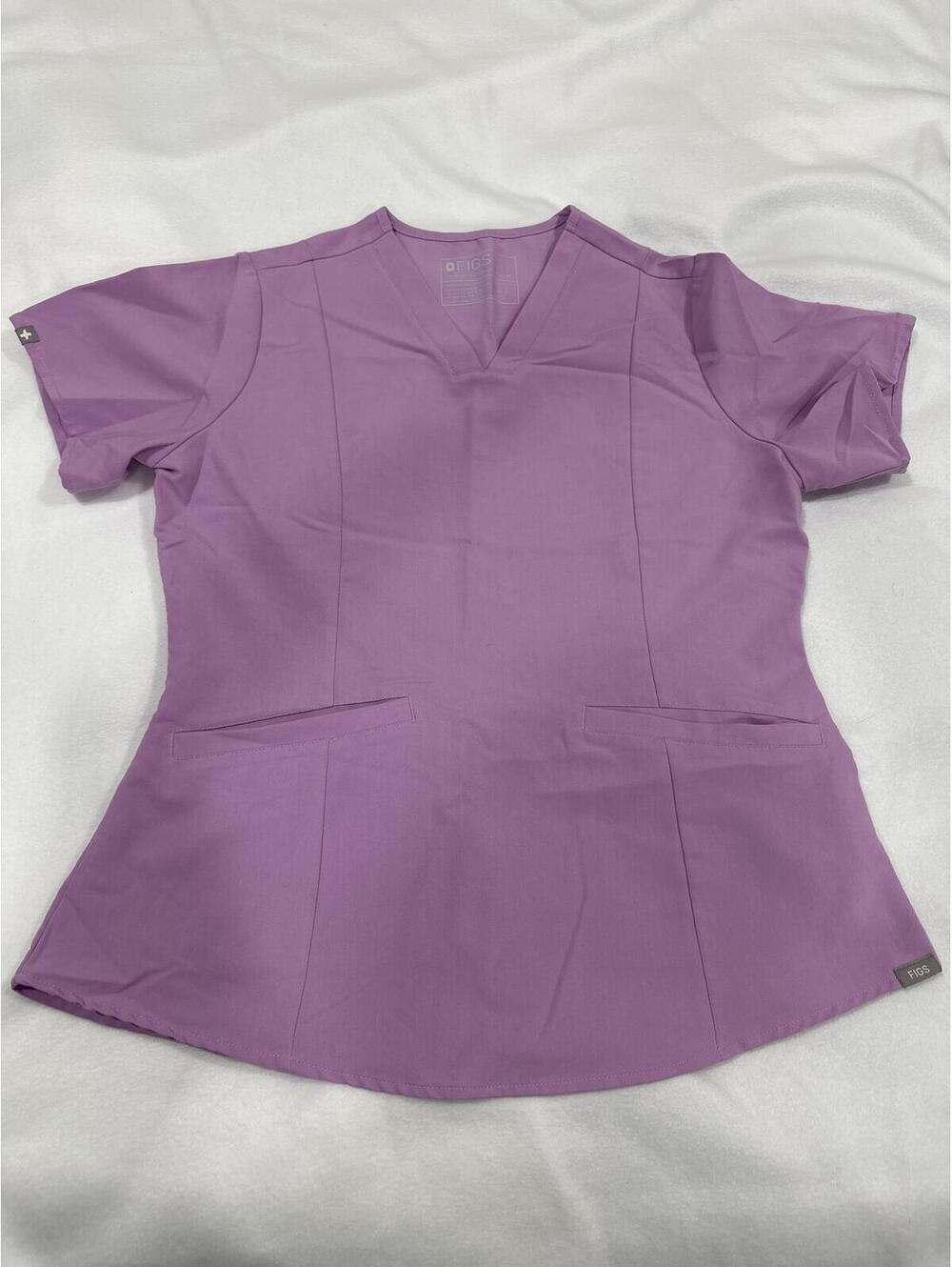 FIGS Technical Collection Lavender Medical Scrub Top, Size M